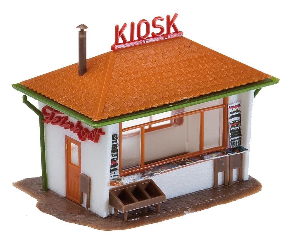 Faller 120135 HO Scale 2 Stands (Kiosks) Building Kit - Miniature Model Train Accessories for Scenery & Layouts - Perfect for Train Sets, Dioramas & Collectors