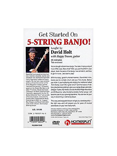 Learn to Play 5-String Banjo - Beginner's DVD Tutorial for Bluegrass & Folk Music - Perfect for Home Practice & Music Lessons