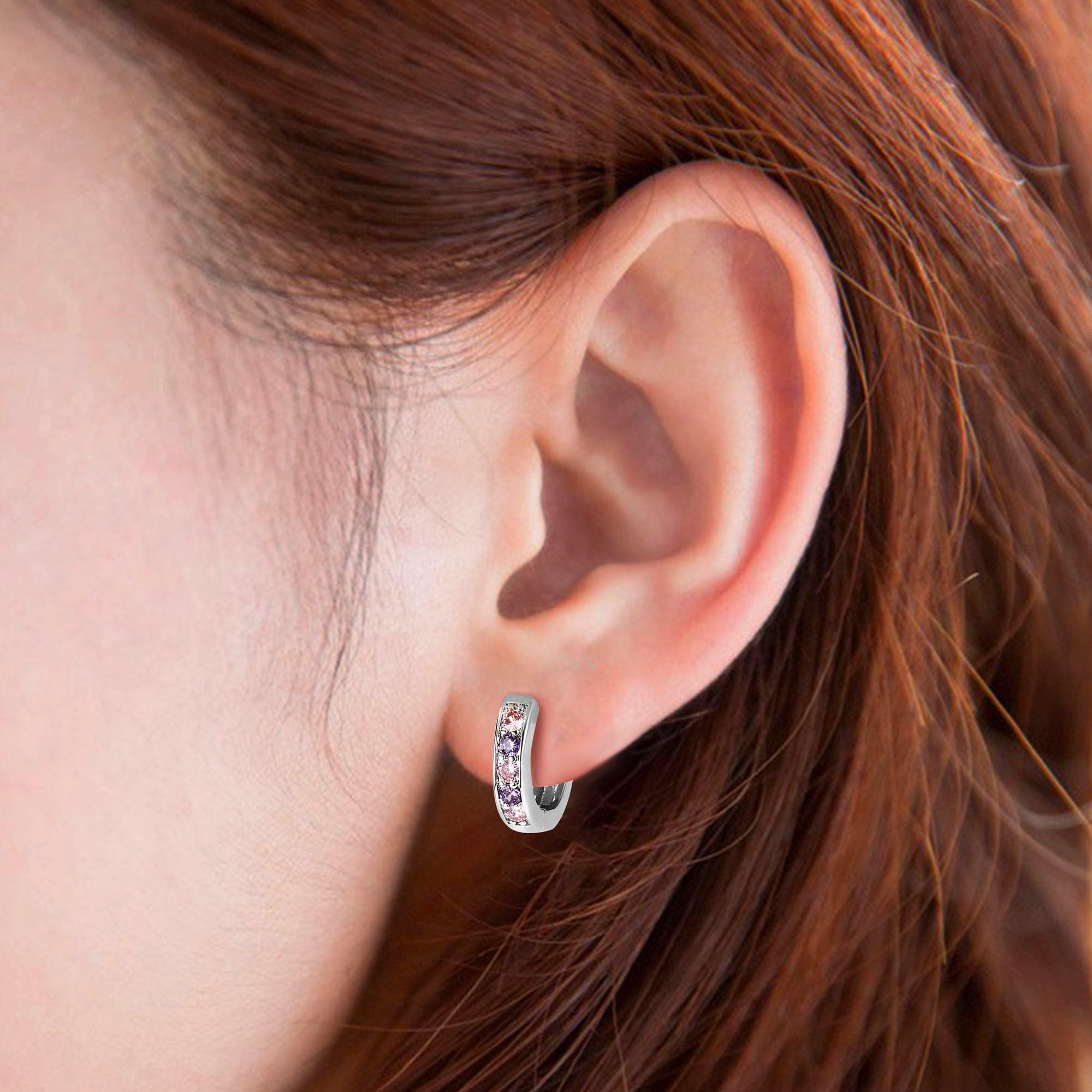 Adramata 4 Pairs 925 Sterling Silver Stud Earrings for Women & Girls - Butterfly & Heart Cartilage Earrings Set | Hypoallergenic Hoop & Stud Earrings | Perfect for Daily Wear, Gifts & Special Occasions