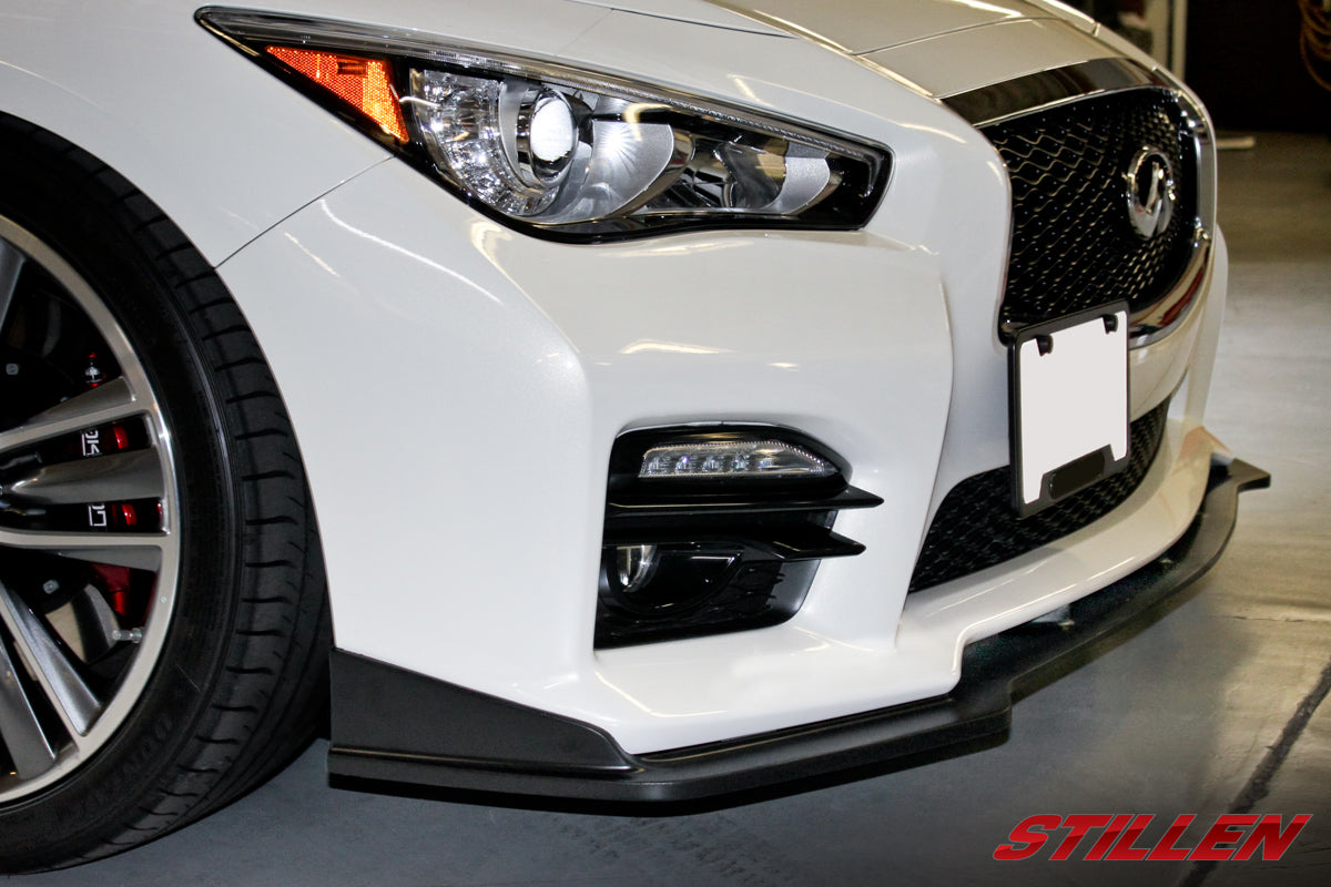 2014-2017 Infiniti Q50 Sport Front Bumper Splitter Lip Spoiler - KB11225 - Enhance Style & Aerodynamics for Sporty Driving