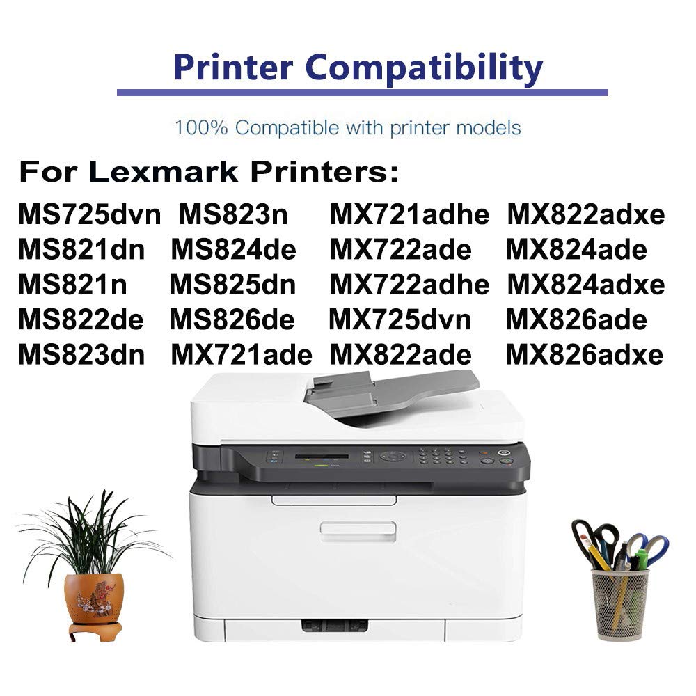 8-Pack High Capacity Compatible Toner Cartridge Replacement for HP 58D1H00 (Black) - Works with MX822ade MX822adxe MX824ade MX824adxe MX826ade MX826adxe - Perfect for Office & Home Printing Needs