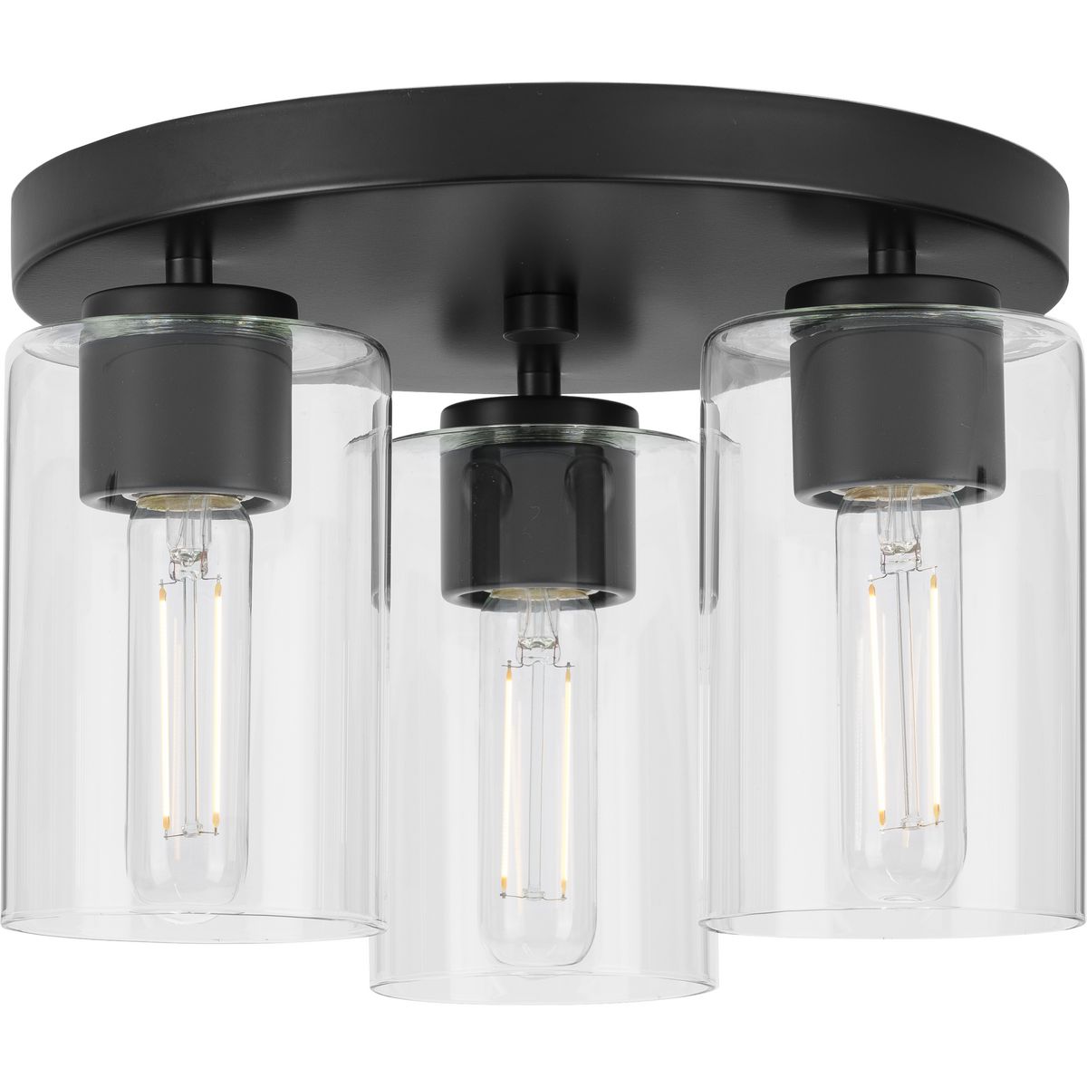 Cofield Collection 12 Inch 3-Light Flush Mount Ceiling Light Fixture P350237 - Perfect for Bedroom, Hallway & Entryway Lighting