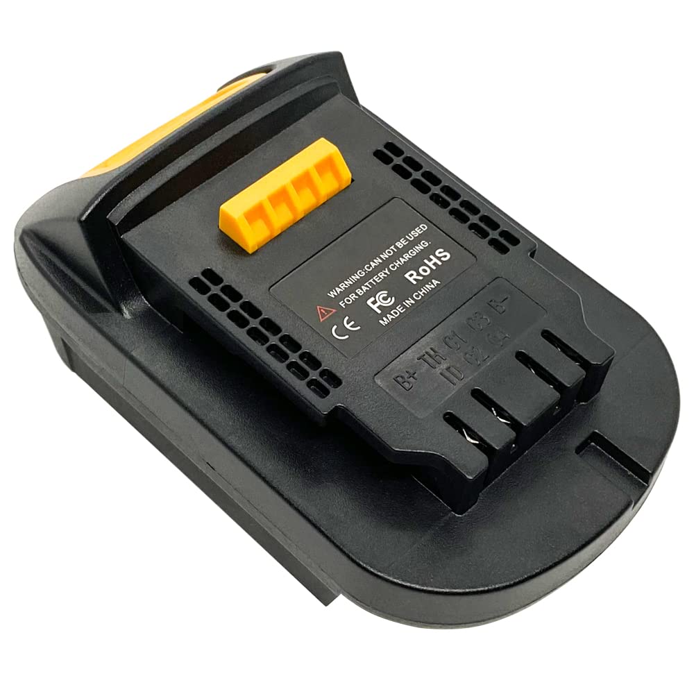 Milwaukee M18 to Dewalt 20V Battery Adapter Converter - Compatible with Dewalt Power Tools - Lithium Battery Adapter for Drills, Saws & Power Tools - Workshop & DIY Projects