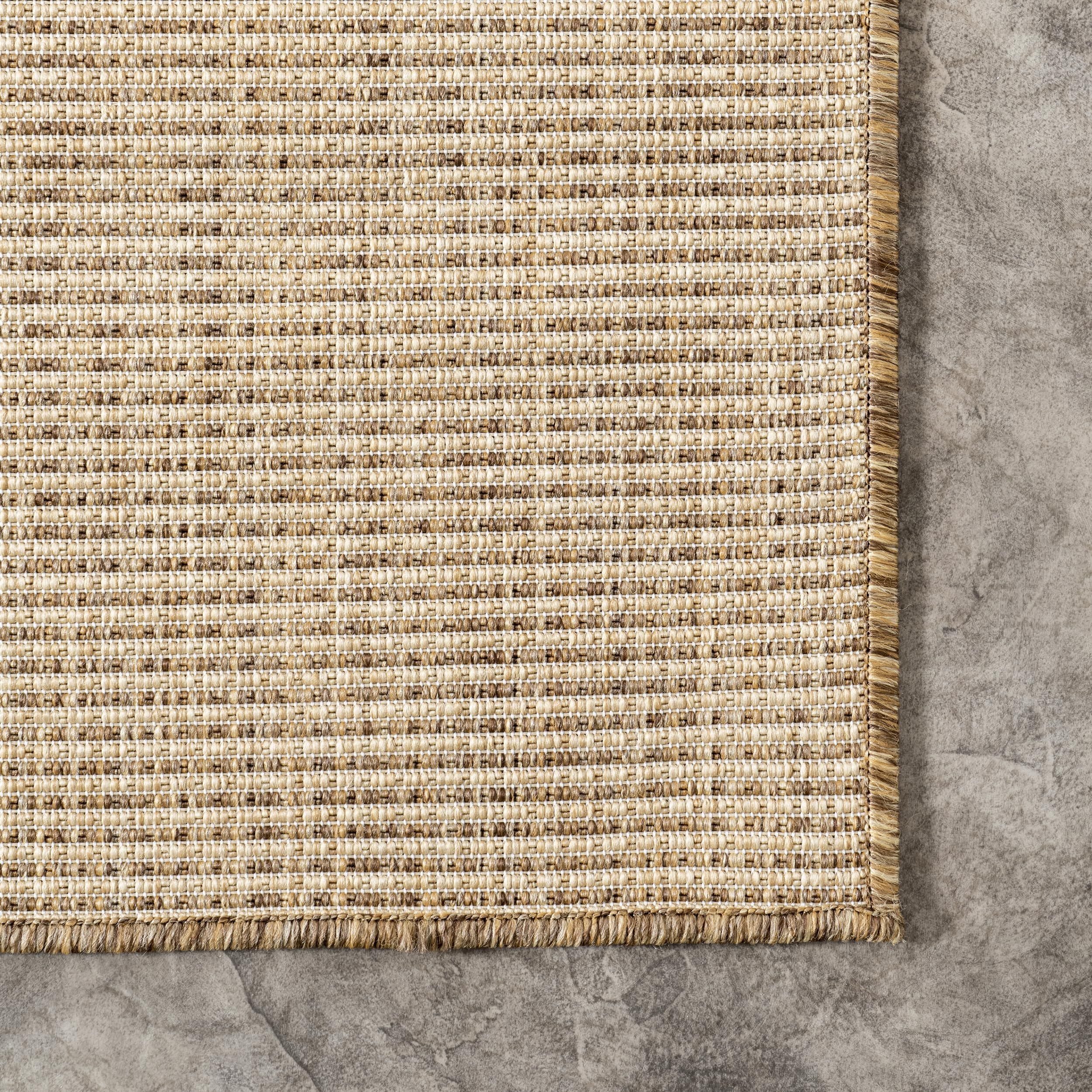 nuLOOM 2' x 3' Outdoor Performance Rug - Stain & Weather Resistant, High Traffic Patio & Balcony Mat - Durable Rosy Brown Area Rug for Outdoor Decor, Garden, Deck & Poolside Use