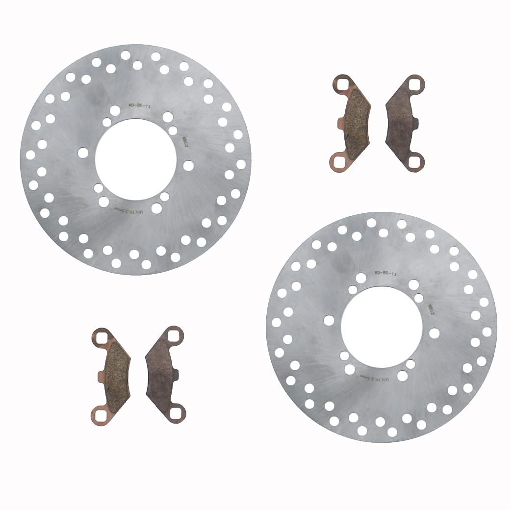 1996-1998 Polaris 500 Sportsman ATV Front Brake Rotors & Brake Pads Kit - OEM Replacement for Off-Road, Trail Riding & Hunting Adventures