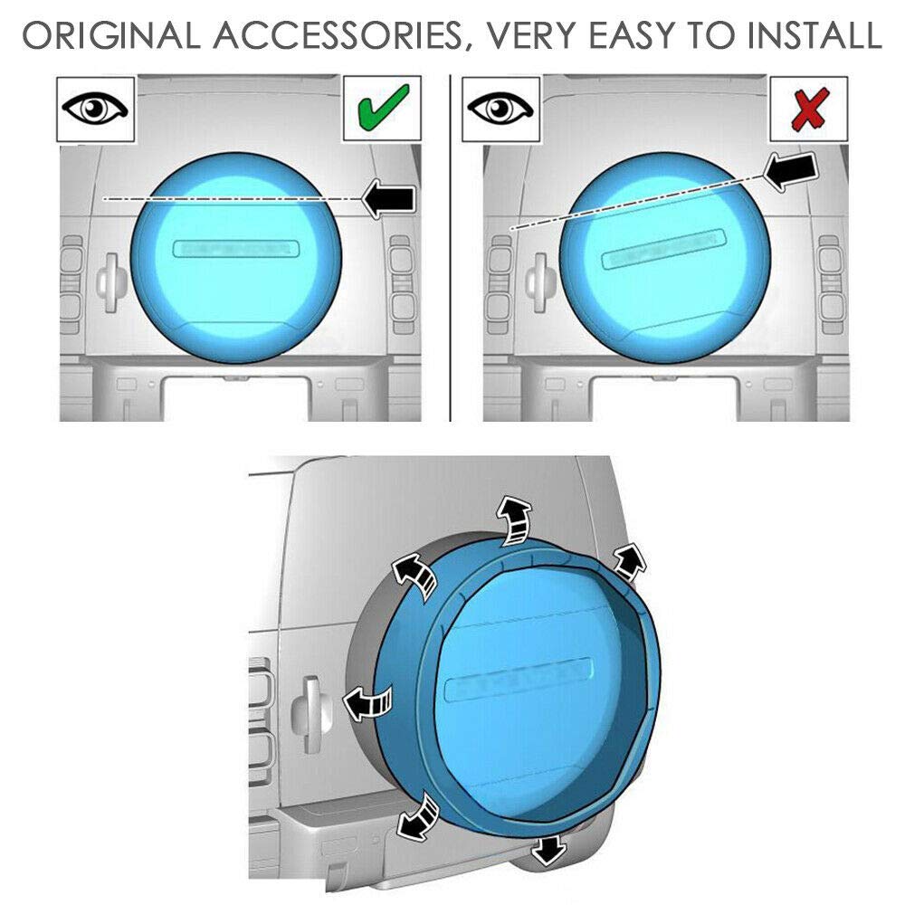 Premium Silver ABS Spare Tire Wheel Cover for Land Rover New Defender 2020-2025 | Durable All-Weather Protection | Perfect for Off-Road Adventures & Urban Driving