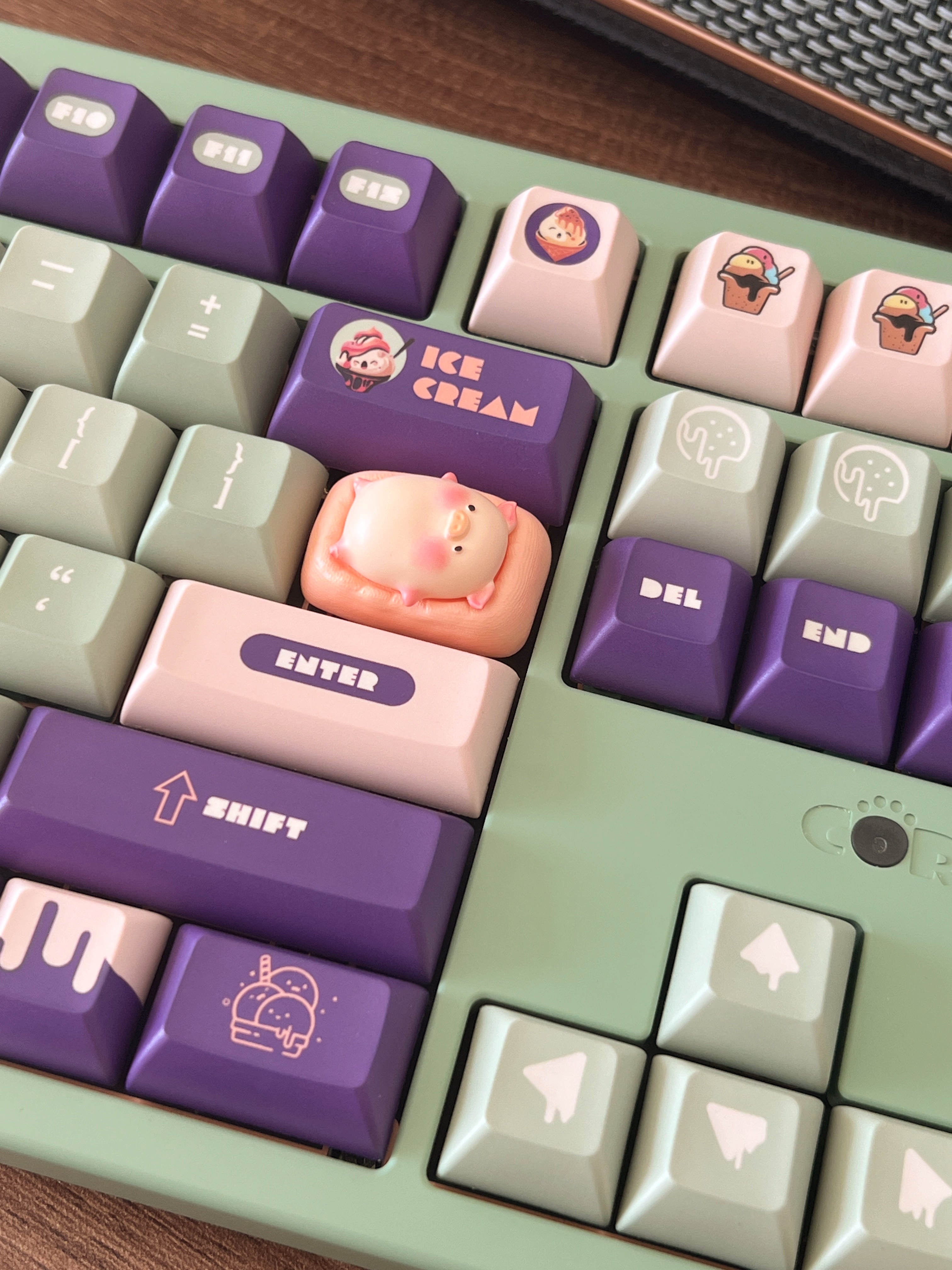 Handmade Resin Cute Lying Flat Pig Keycap - Unique Personality Keycap for Mechanical Keyboards | Perfect for Gaming, Typing & Custom Keyboard Enthusiasts
