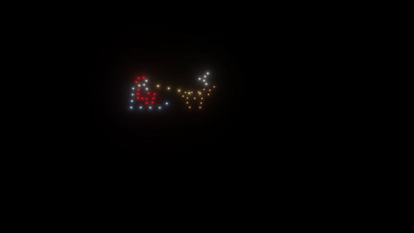 Santa Claus Animation Drone Show - 50 Drones for Christmas Light Displays & Holiday Events