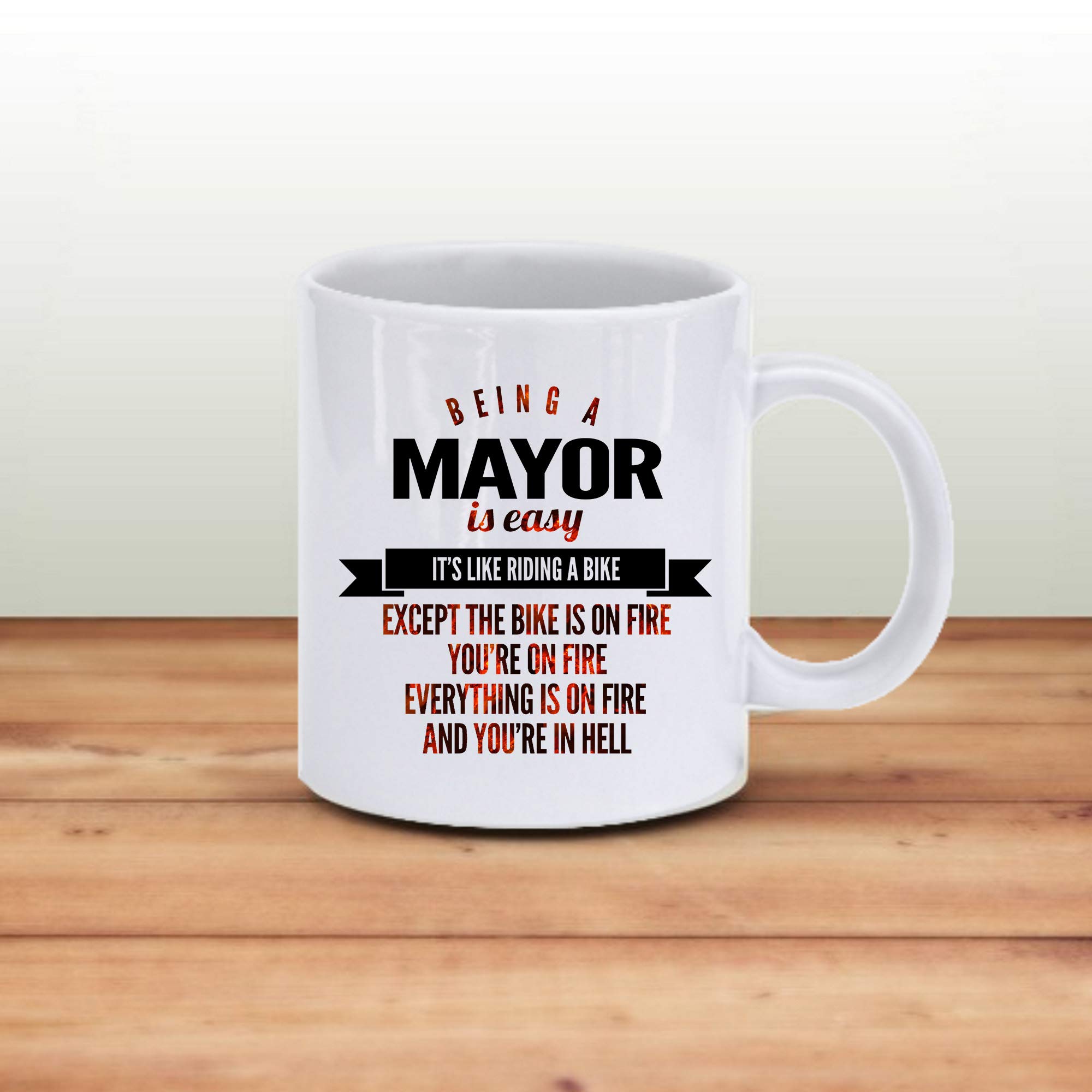Mayor Coffee Mug 11 oz White - Funny Political Gift for Women & Men - 'Being A Mayor Is Easy...' Sarcastic Quote - Perfect for Office Humor, White Elephant Gifts & Coffee Lovers