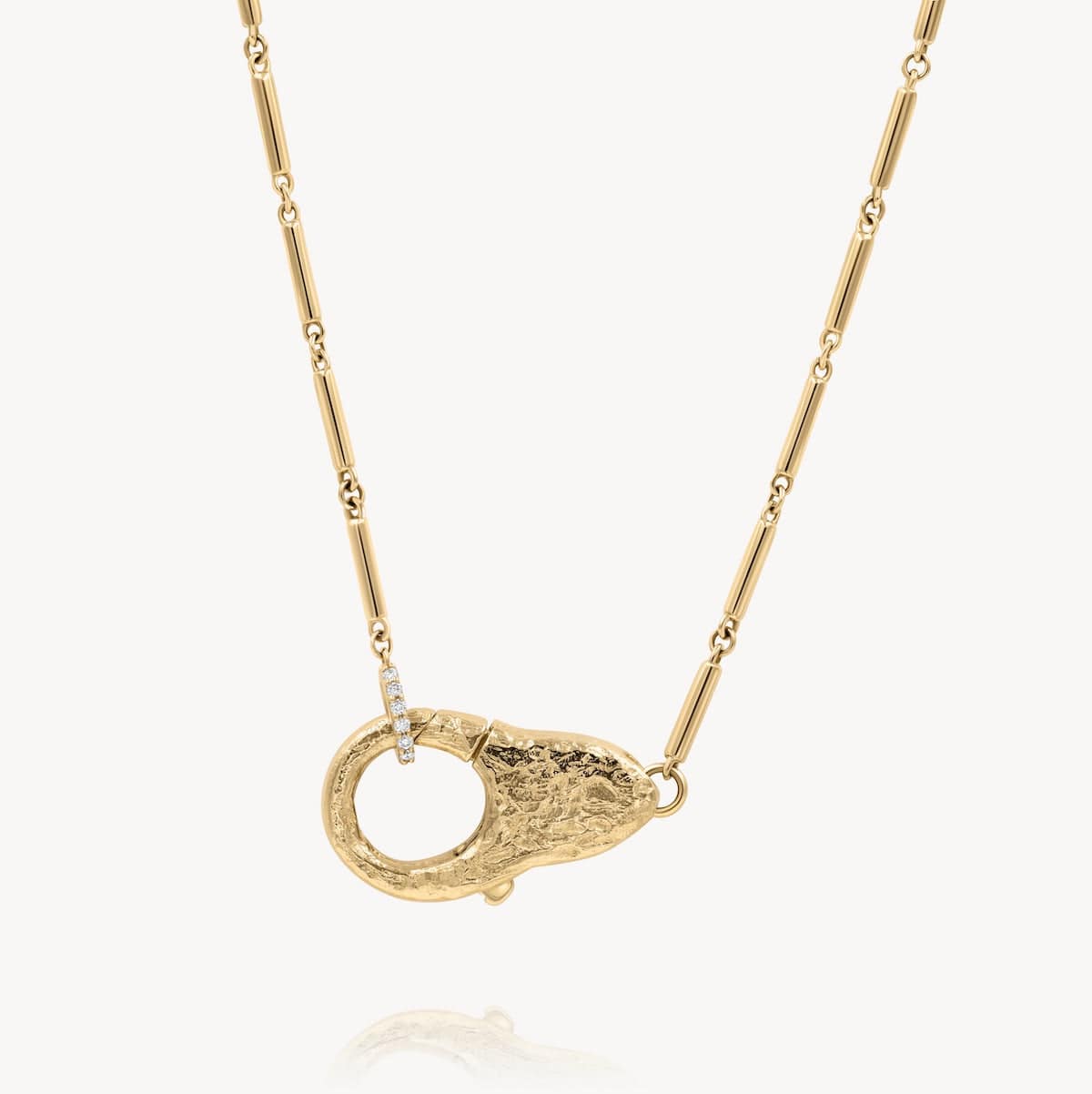 Organic Lock Necklace - Handmade Sterling Silver Jewelry for Women, Unique Gift for Her - Perfect for Valentine's Day, Anniversary & Everyday Wear