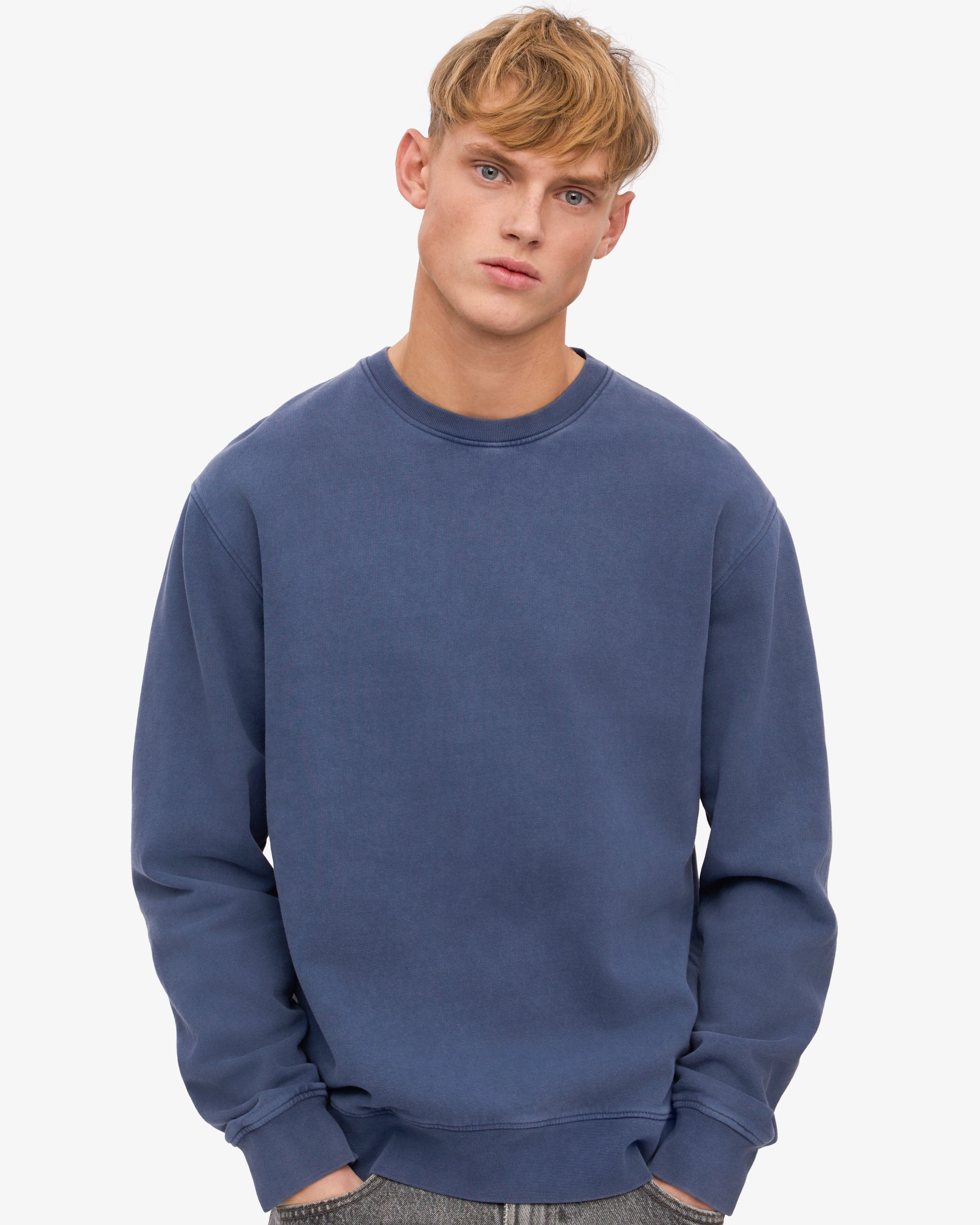 Classic Organic Cotton Crew Neck T-Shirt for Men - Soft & Comfortable Neptune Blue Tee - Perfect for Casual Wear, Gym & Everyday Outfits