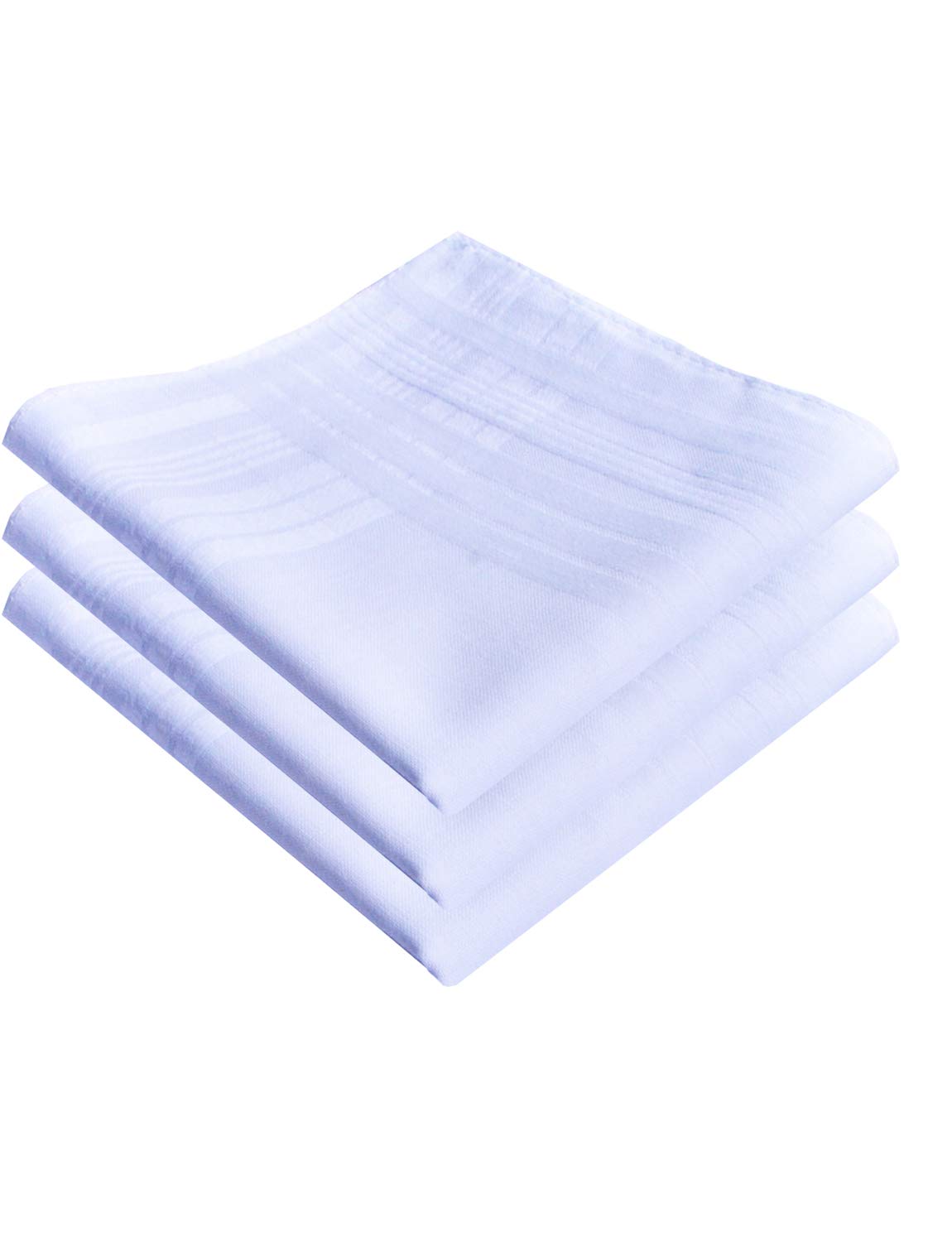 MemoryHanky Men's Pure White 100% Cotton Handkerchiefs - Classic Soft Hankies for Everyday Use, Weddings & Formal Events - Pack of 12 Premium Cotton Pocket Squares