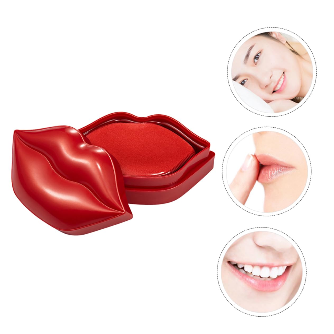 20pcs Anti-Wrinkle Lip Mask Pads - Hydrating & Plumping Lip Treatment with Mascara Essence, Moisturizing Gel Lip Tint for Soft Smooth Lips | Overnight Care, Daily Lip Beauty Routine, Pre-Makeup Prep