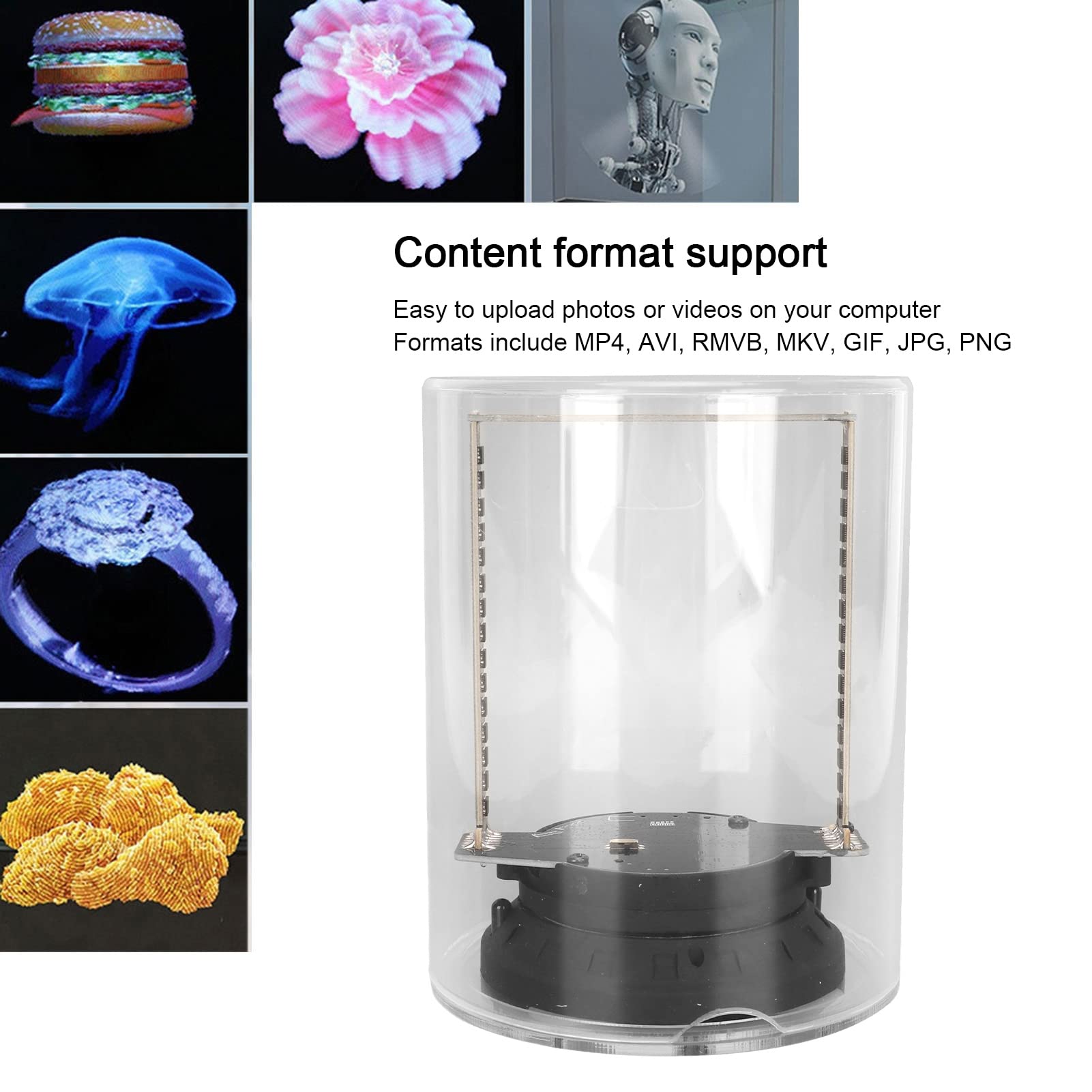 3.9 Inch LED Hologram Fan - 3D Holographic Display Advertising Player with APP Control for Business, Store & Events | Perfect for Retail Displays, Trade Shows & Promotional Campaigns