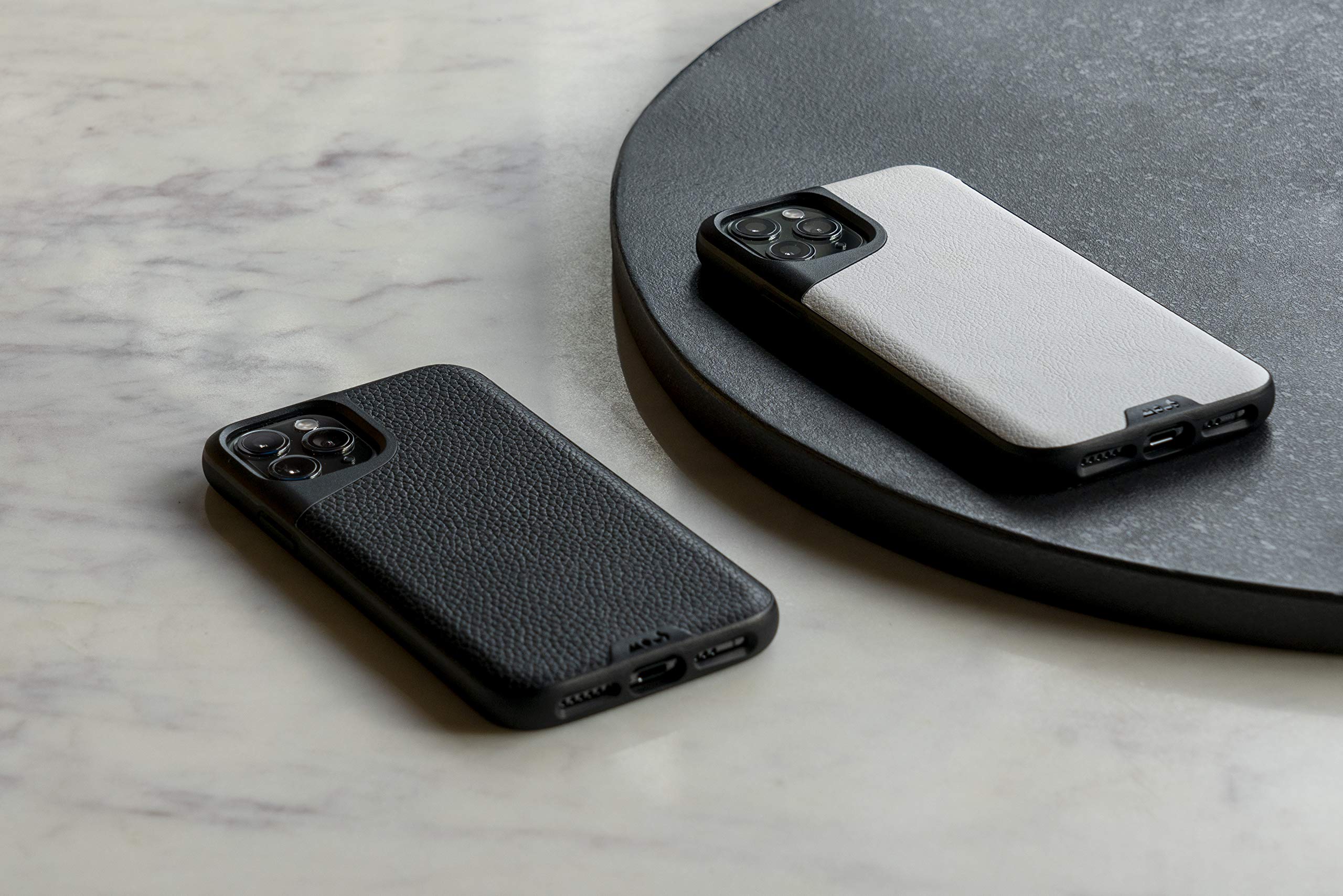 iPhone 11 Pro Max Leather Case - Mous Contour Speckled Black for Protection | Work & Travel