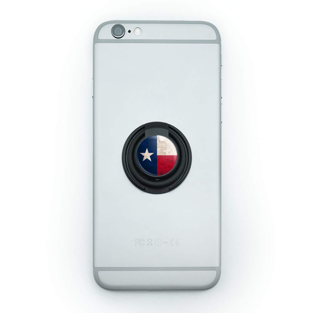 Vintage Distressed Texas State Flag USA Patriotic Ring Phone Holder Stand - Perfect for Hands-Free Viewing, Selfies, and Video Calls
