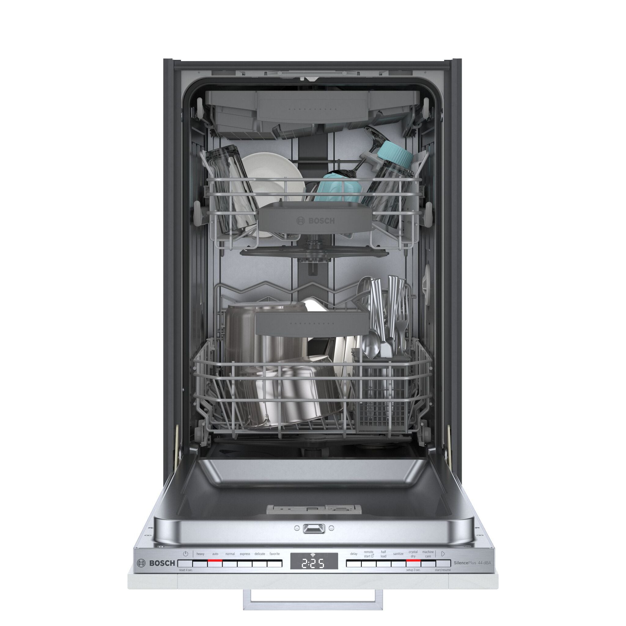 Bosch 800 Series SPV68C73UC 18-Inch Smart Dishwasher with Custom Panel & 3rd Rack - Perfect for Small Kitchens, Apartments, and Modern Homes