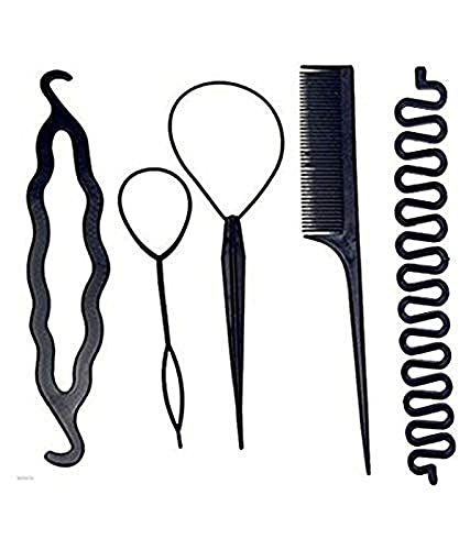 Nandana Collections French Hair Clips for Women - 5Pcs Hair Styling Barrettes for Ponytail, Bun & Updo - Elegant Hair Accessories for Daily Wear & Special Occasions