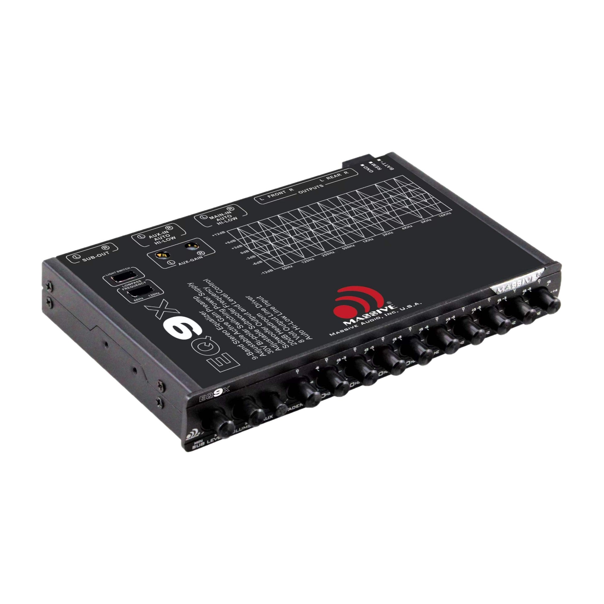 EQ9X 9 Band Car Audio Graphic Equalizer - Premium Sound Control for Vehicles, Trucks & SUVs | Perfect for Custom Car Audio Systems & Road Trips
