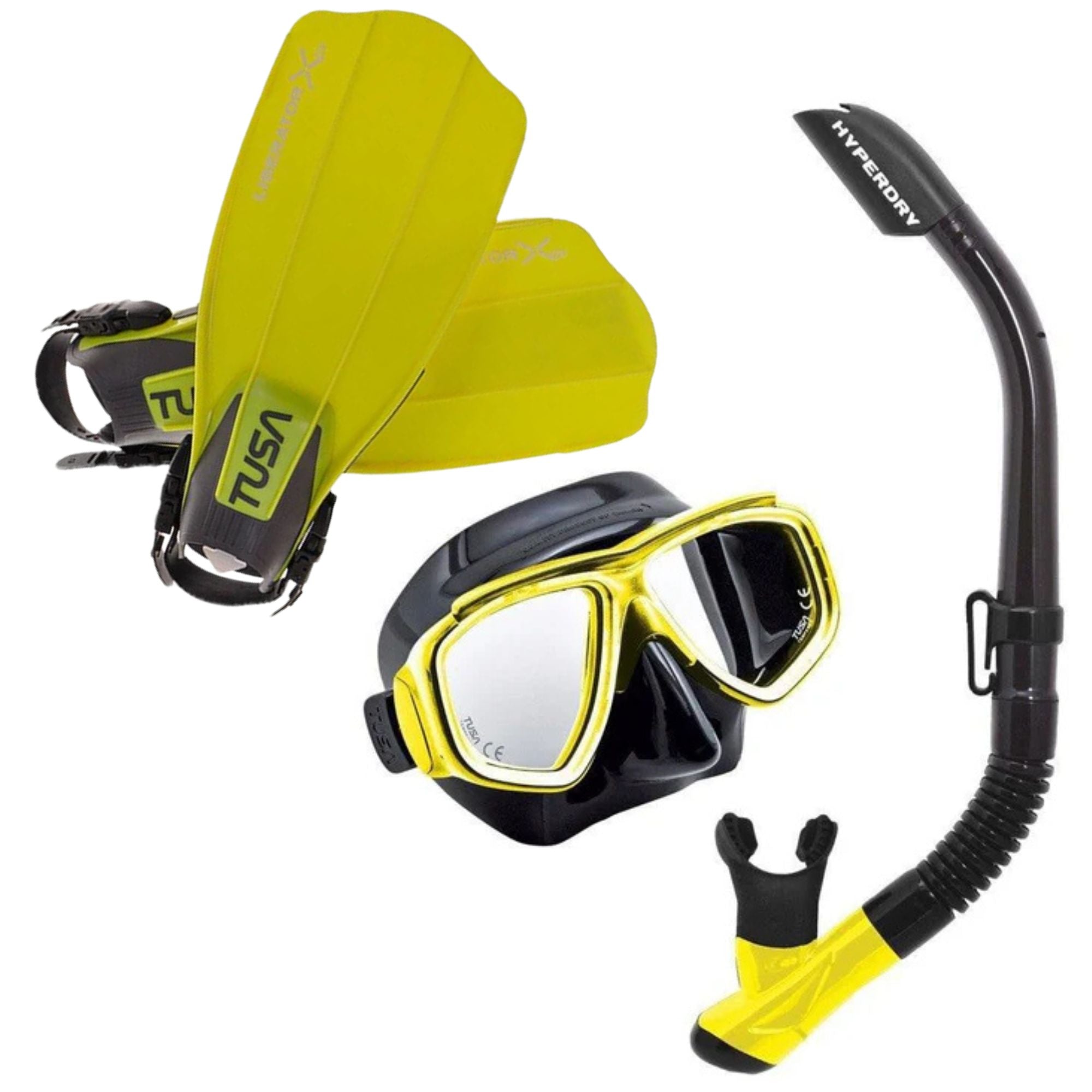 Tusa Splendive & Liberator X Ten Snorkel Fins Set - Premium Snorkeling Gear for Ocean Adventures, Scuba Diving & Beach Vacations