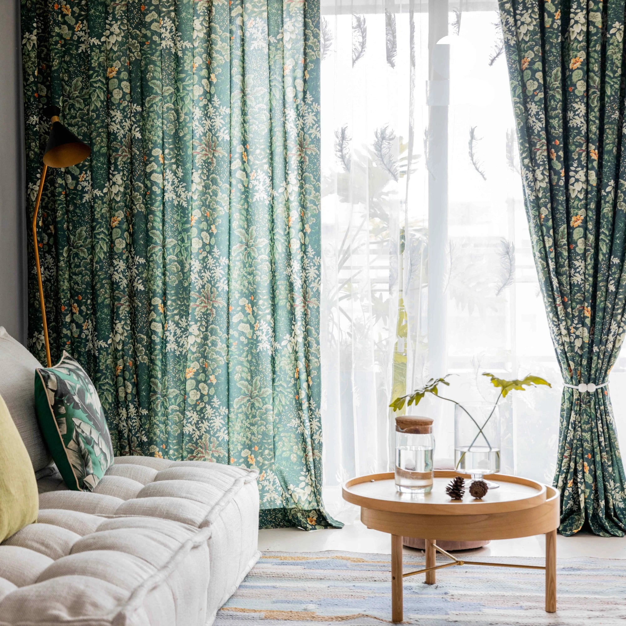 Lana Countryside Botanical Blackout Curtains - Custom Room Darkening Window Drapes for Bedroom & Living Room | Nature-Inspired Home Decor