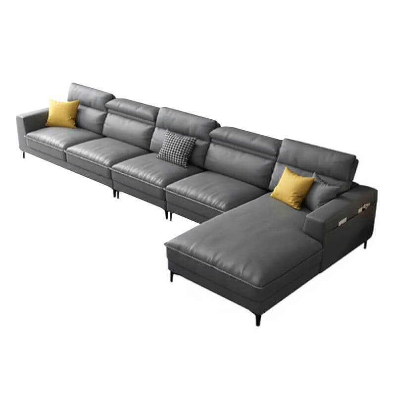 Modular L-Shaped Sofa for Living Room - Modern Square Armrests, Stylish & Comfortable - Perfect for Small Spaces, Apartments & Home Theater Seating
