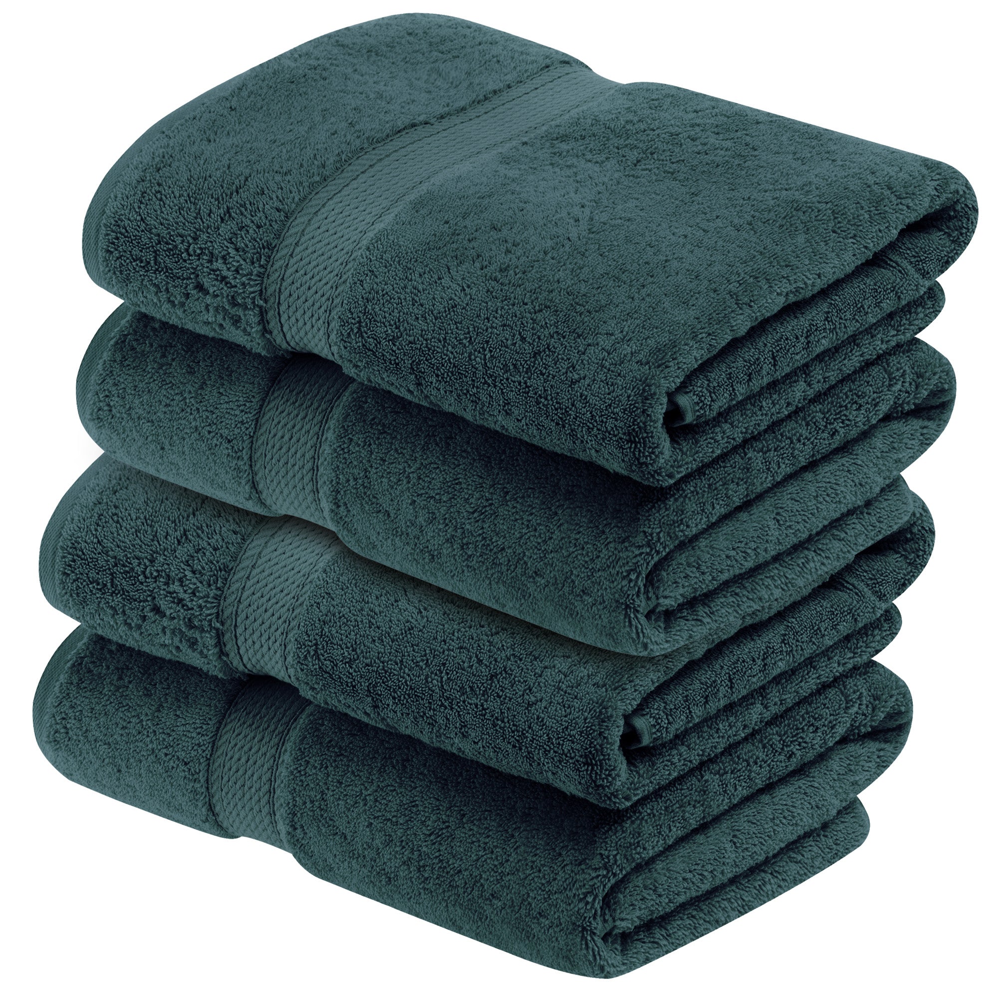 Premium 4-Piece Egyptian Cotton Bath Towel Set - Ultra Soft, Heavyweight & Plush Pile for Spa-Like Luxury at Home | Perfect for Bath, Beach & Guest Use