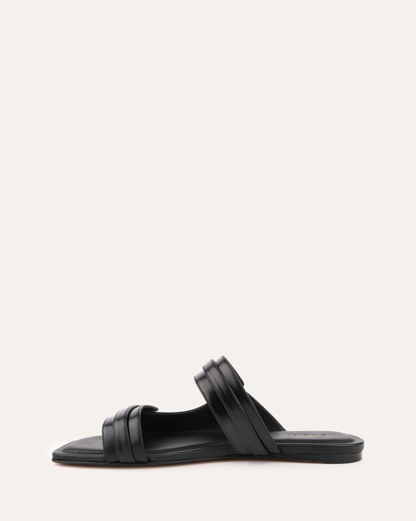 Quilt Flat Sandals for Women - Black Leather Comfortable Slip-On Summer Shoes | Perfect for Beach, Vacation, and Casual Outings