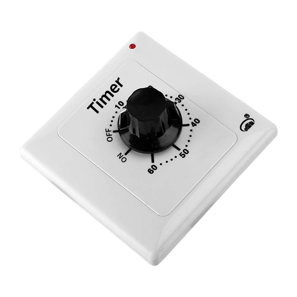 Spring Loaded Mechanical Timer Switch for Water Pump - 120 Minute Countdown Wall Switch (15A, 220V AC) | Perfect for Irrigation Systems & Home Appliances