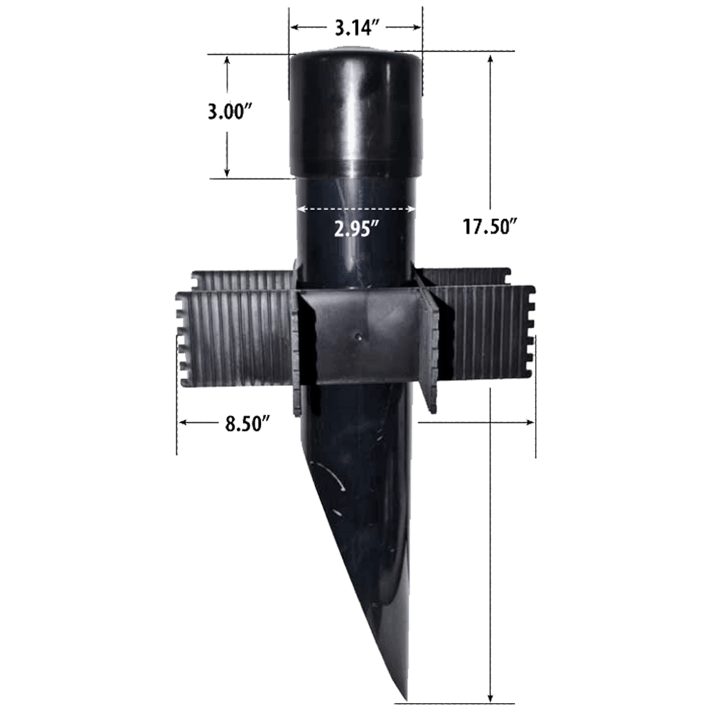 PV51 Heavy Duty PermaPost PVC Post with Cap - Durable Landscape Lighting Fixture Mounting Solution for Outdoor Garden, Pathway & Yard Lighting