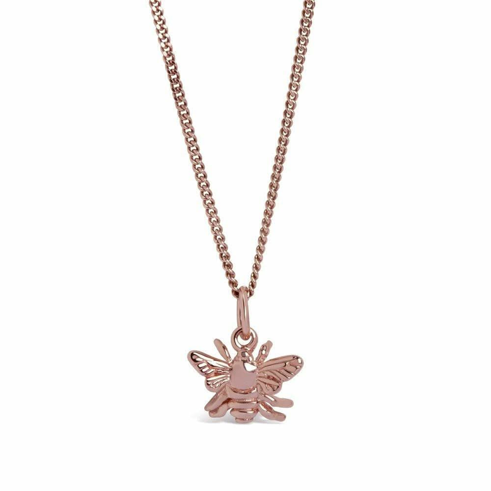 Elegant Bee Pendant Necklace in Rose Gold - Perfect for Women's Jewelry, Gifts & Everyday Wear