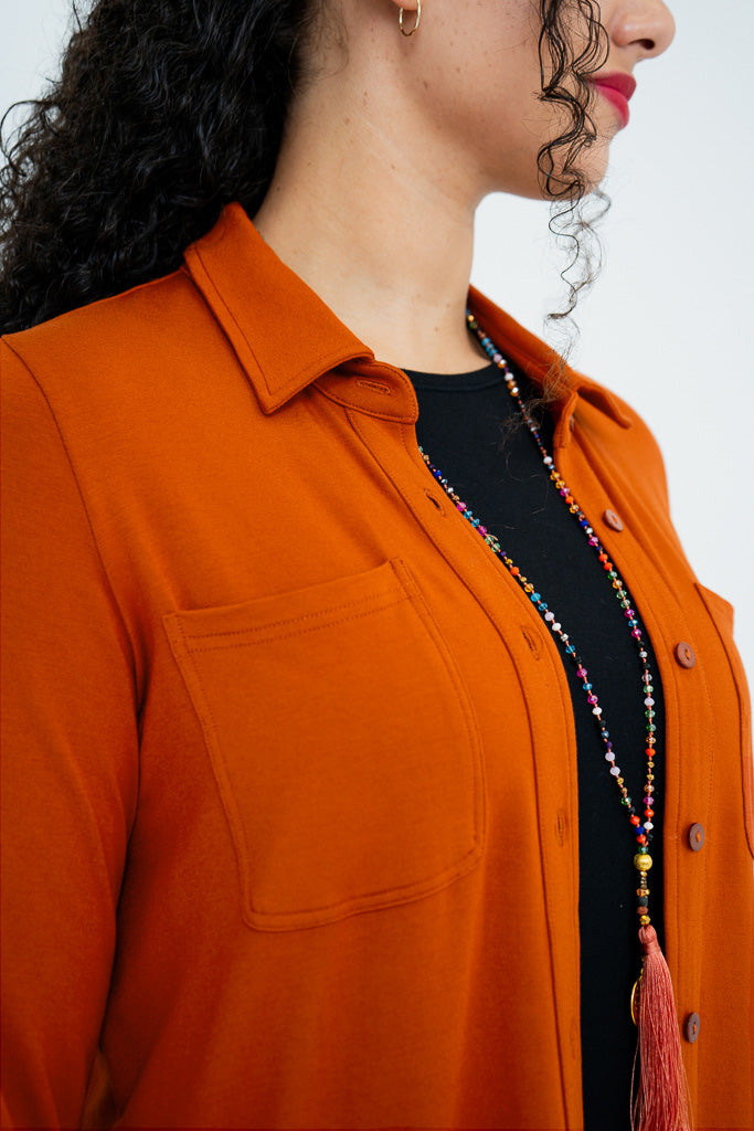 Premium Lois Duster Coat in Elegant Copper & Bamboo Colors - Stylish Outerwear for Women | Perfect for Fall Fashion, Office Wear & Casual Outings
