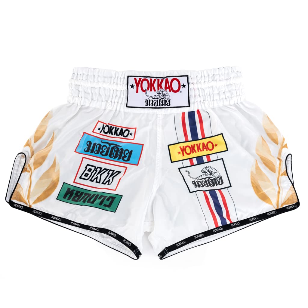YOKKAO Muay Thai Boxing Shorts for Men & Women - Premium Satin MMA Shorts for Training & Competition | Perfect for Muay Thai, Kickboxing & MMA Fighters | Gym Workout & Martial Arts Apparel