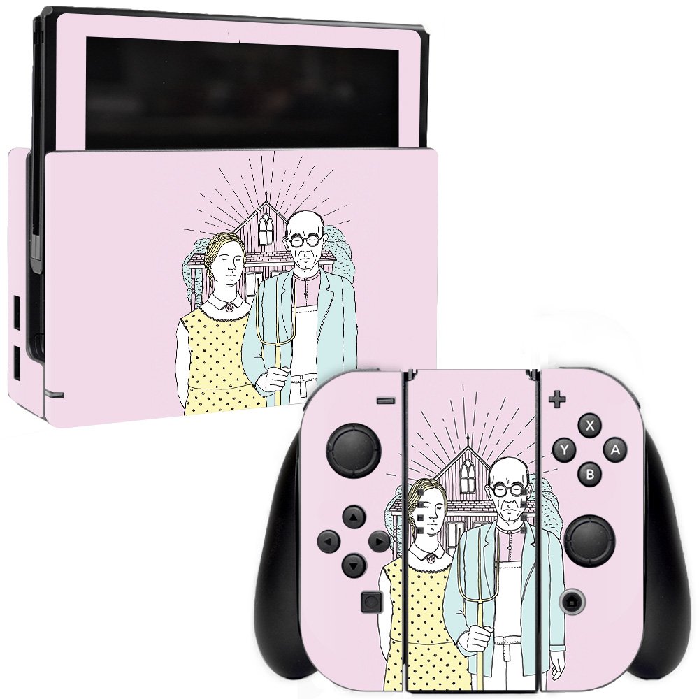 MightySkins Vinyl Decal Wrap Cover Compatible with Nintendo Switch - American Gothic Pop Design | Protective, Durable, Customizable Skin | Easy to Apply & Remove | Made in USA | Perfect for Gaming, Travel & Personalization