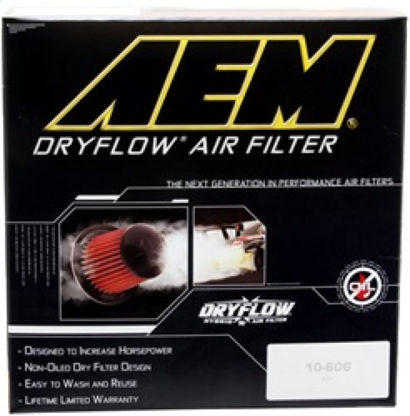 High-Performance AEM 5-Inch Dryflow Air Filter with 8-Inch Element - Universal Fit for Cars, Trucks & Off-Road Vehicles - Improved Airflow & Engine Protection