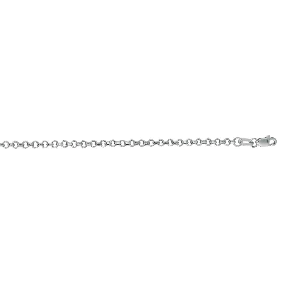 14K Gold 2.5mm Lite Rolo Chain Necklace - Dainty & Elegant Jewelry for Women, Perfect for Layering, Everyday Wear & Special Occasions