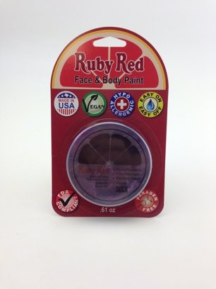 Professional Ruby Red Face Paint & UV Purple Makeup - 18ml Water-Based for Halloween, Cosplay & Body Art - Safe for Kids & Adults
