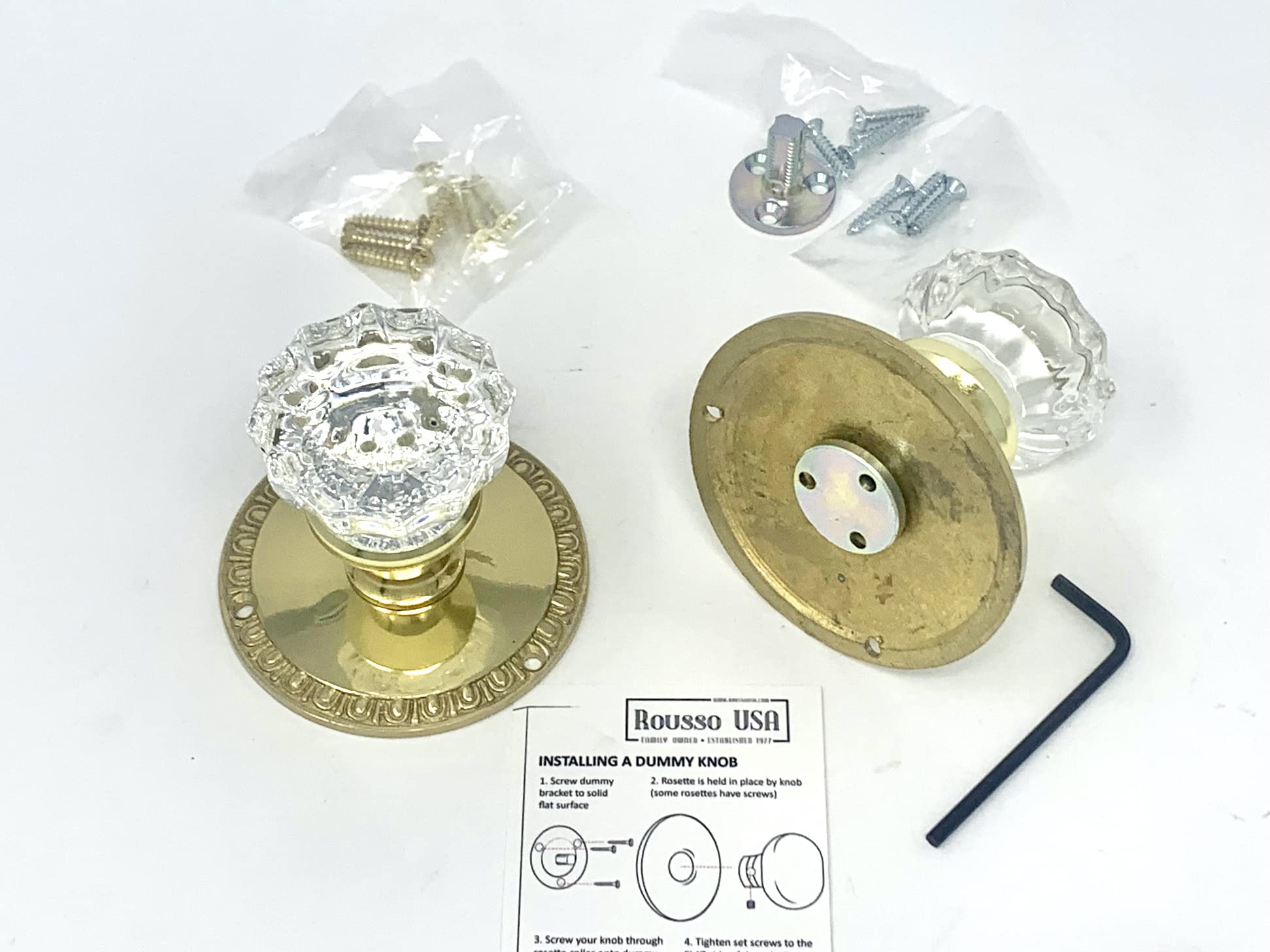 Vintage Egg & Dart Style Fluted Glass Cabinet Knobs - Polished Brass Finish (Set of 10) - Perfect for Antique Dressers, Kitchen Cabinets & Bathroom Vanities