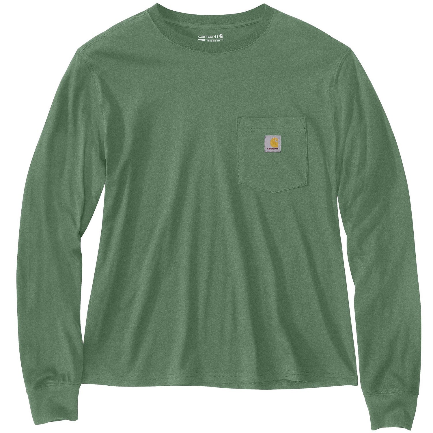 Carhartt Women's Loose Fit Lightweight T-Shirt - Long Sleeve Crewneck Pocket Tee with Tencel Fabric for Comfort | Perfect for Work, Outdoor Activities & Casual Wear