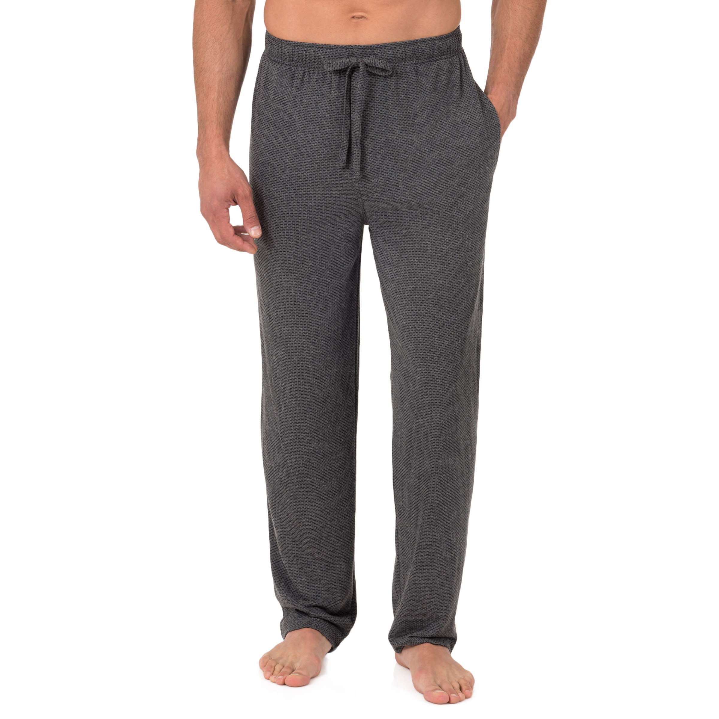 Fruit of the Loom Men's Breathable Jersey Sleep Pants - Soft Lounge Pajama Pants for Comfortable Sleeping & Relaxing at Home