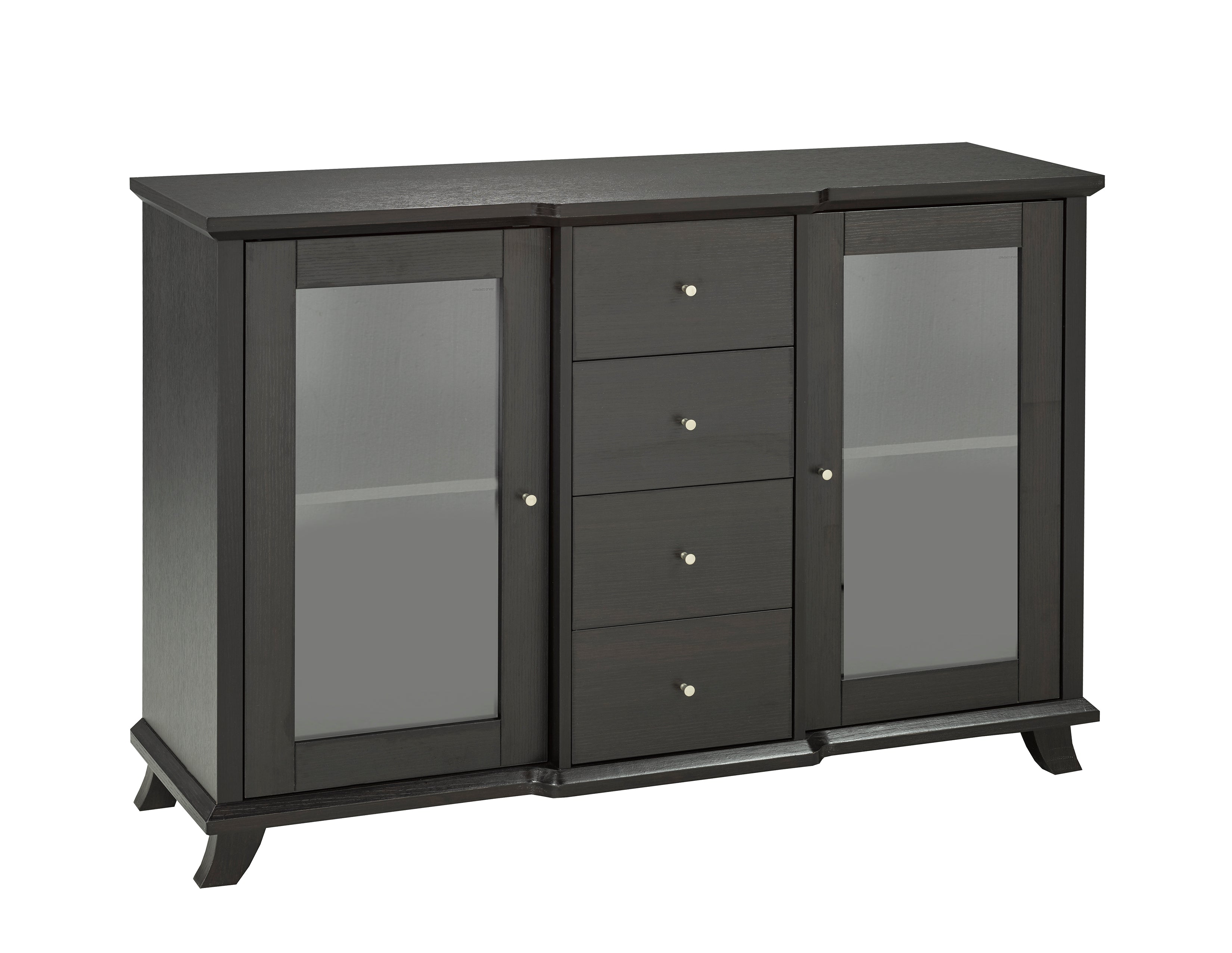Buffet Server with Dark Cherry Finish - Elegant Dining Room Buffet Table for Entertaining & Storage | Perfect for Dining Room, Kitchen, or Living Room Decor