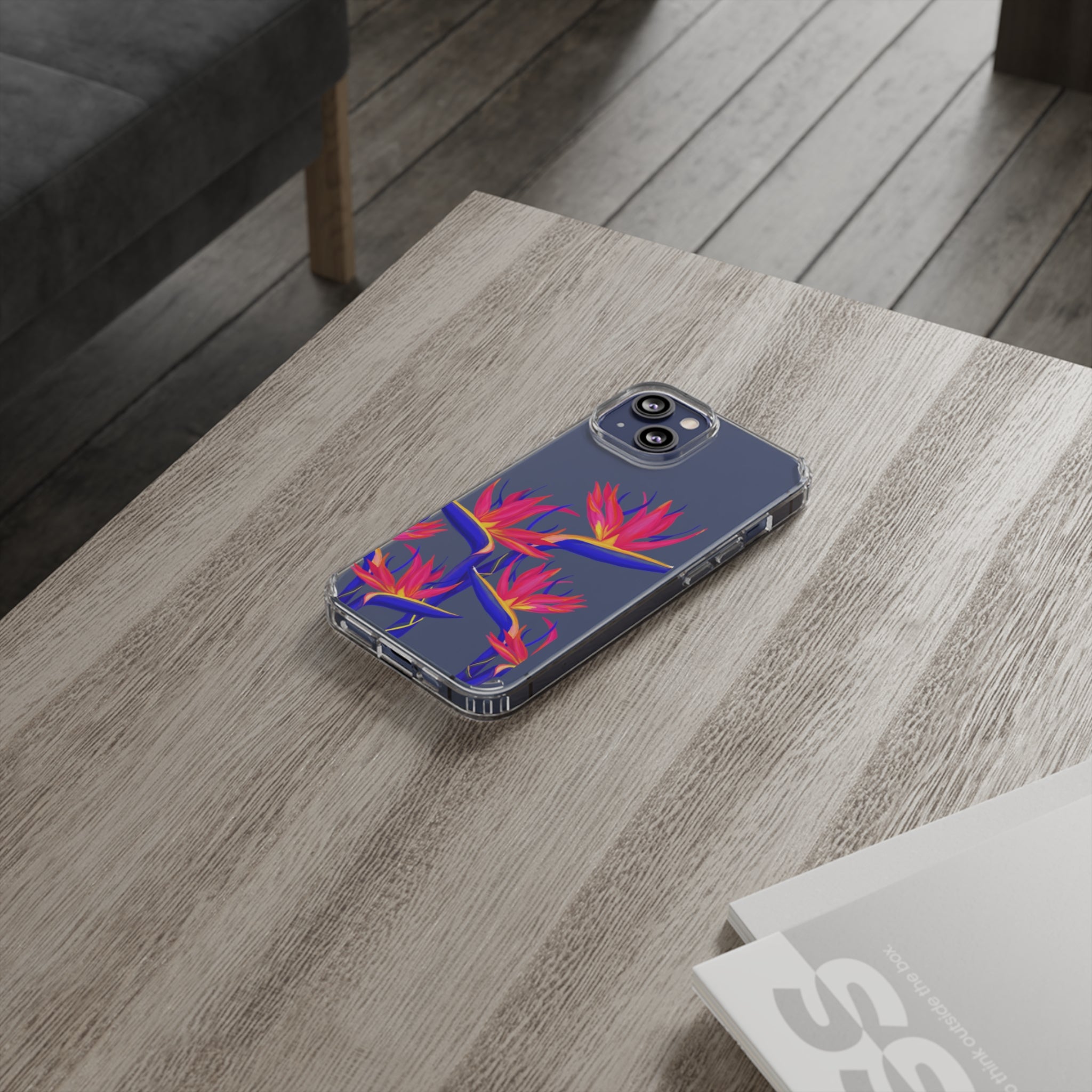 Pua Manu Neon Clear Phone Case - Shockproof & Scratch-Resistant Protective Cover for iPhone & Samsung - Perfect for Outdoor, Travel & Daily Use