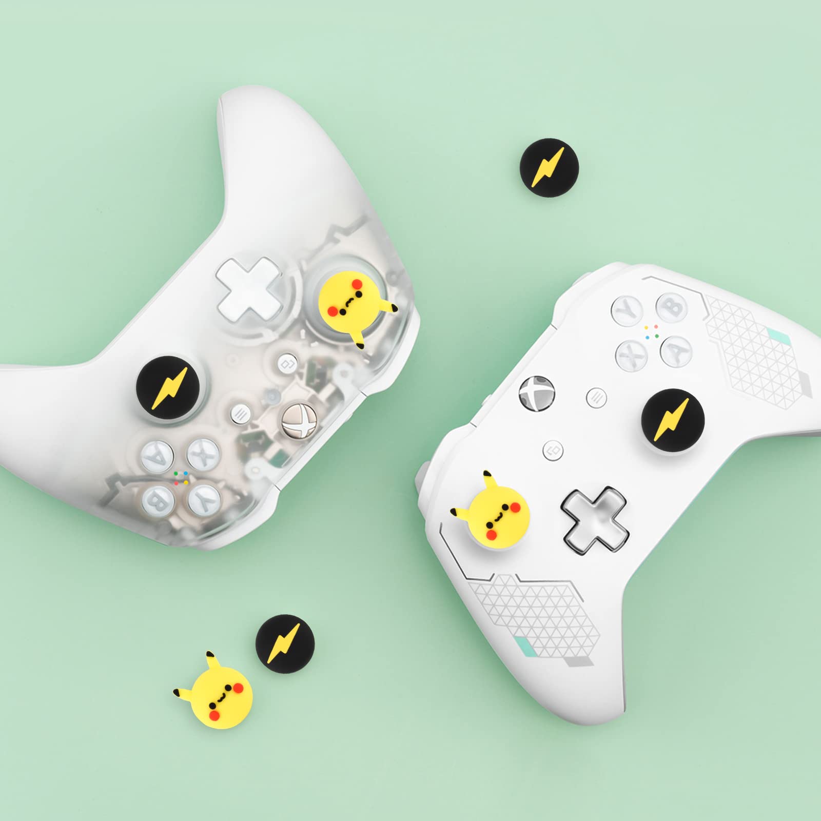 DLseego Anime Themed Cute Squirrel Thumbstick Grip Caps Set for PS5, PS4, Xbox 360, Xbox One Controller - 4PC Joystick Protector Accessories for Enhanced Gaming Comfort - Perfect for Long Gaming Sessions and Anime Lovers