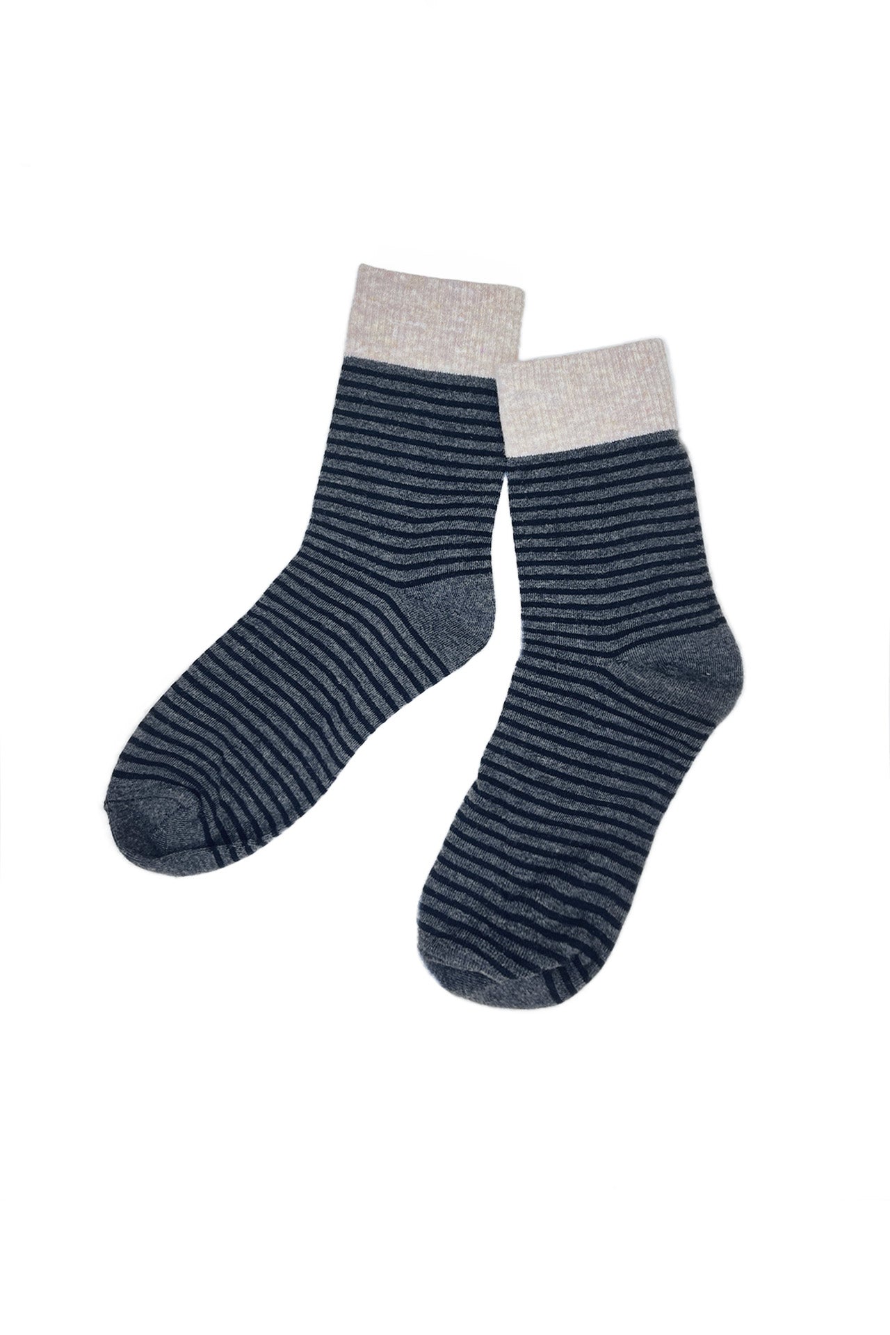 Julia Striped Socks - Women's Fashion Crew Socks for Casual Wear, Work & Everyday Comfort - Soft Cotton Blend, Breathable & Stretchy (Multiple Colors)