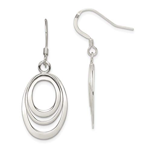 925 Sterling Silver Oval Dangle Earrings for Women - Elegant Indian Style Jewelry - Perfect for Weddings, Parties & Ethnic Fashion Outfits