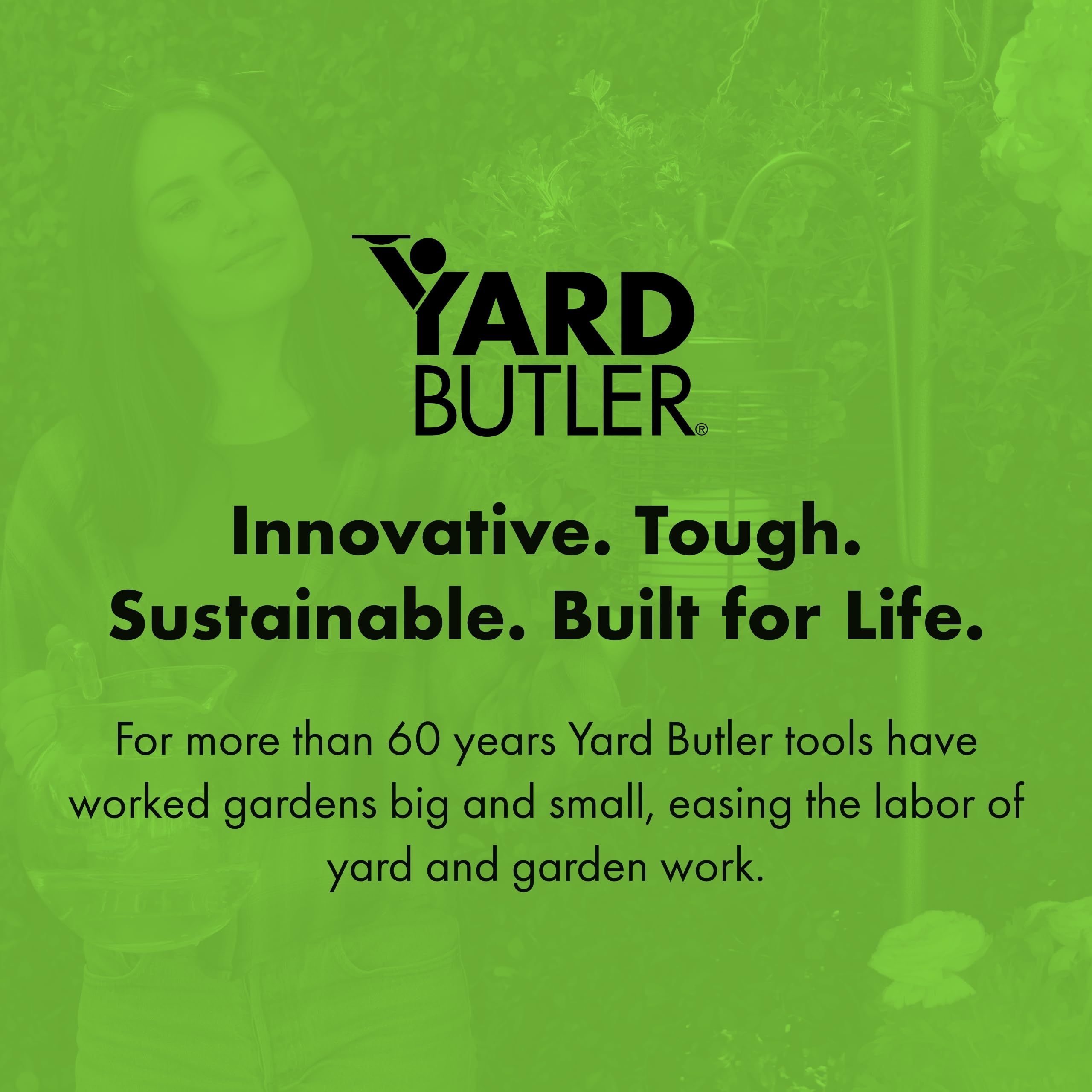 Yard Butler YT-5 Heavy Duty Garden Hanging Tree with 3 Shepherd Hooks & 2 Circular Plant Holders - Sturdy Steel Pole & Anti-Tip Base for Indoor/Outdoor Plants - Perfect for Patio, Balcony, Deck, and Home Decor
