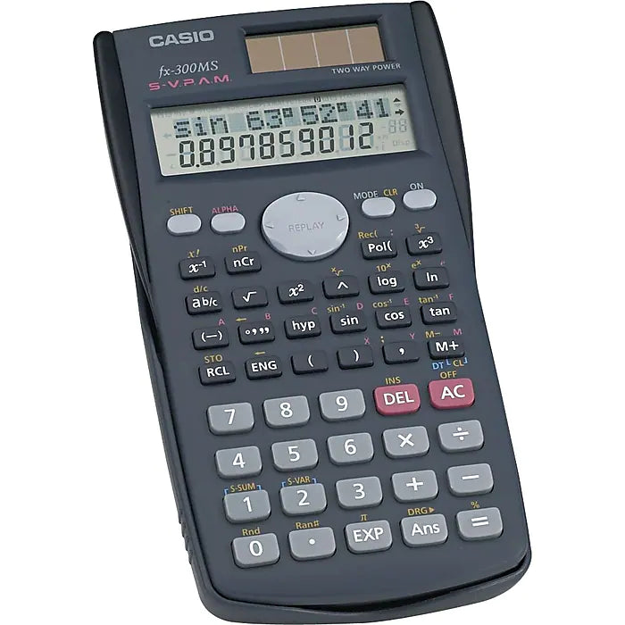 Casio FX-300 Scientific Calculator - Solar Powered for High School & College Math, Science, Engineering | Perfect for Algebra, Calculus, Physics & STEM Classes