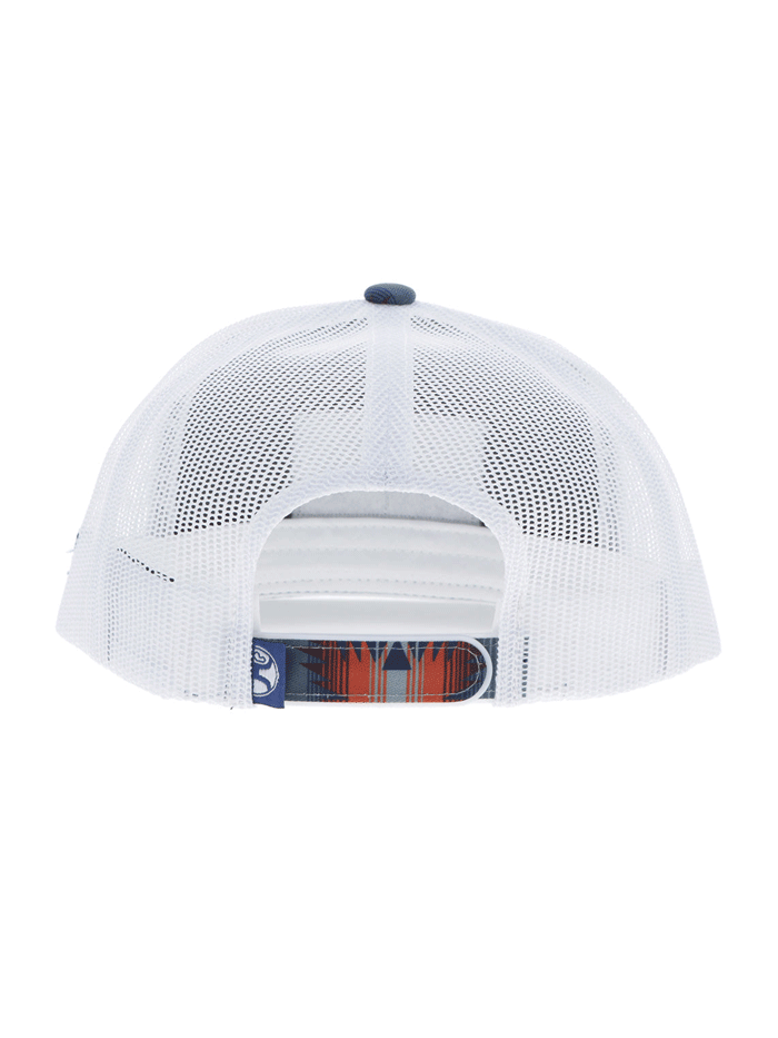 Hooey 2502T Aztec Rectangle Patch Trucker Hat - Navy Blue Adjustable Snapback Cap for Men & Women | Perfect for Outdoor Activities, Country Music Festivals, and Casual Wear