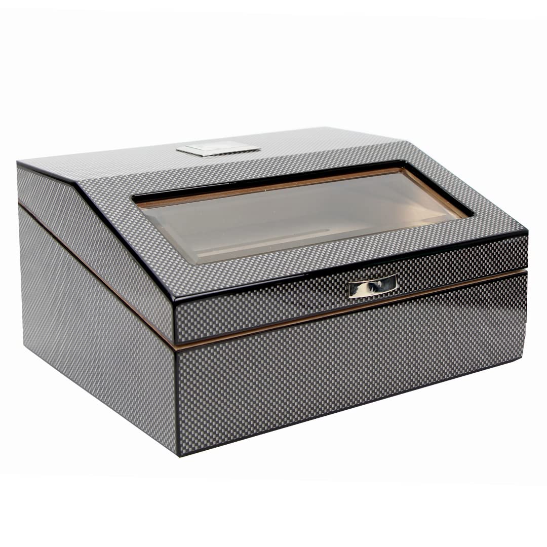 Premium Wood Lined Cigar Cabinet Humidor - Airtight Cigar Storage Case with Hygrometer | Ideal for Cigar Aficionados & Best Man Gifts | Perfect for Home Bars, Office Use & Special Occasions