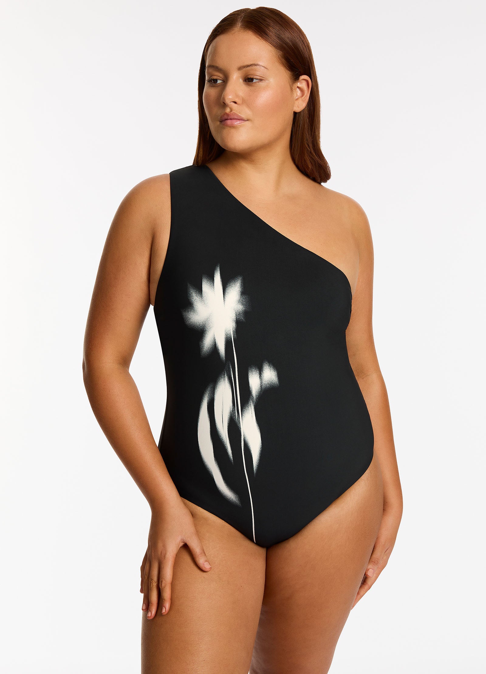 Elora One Shoulder Black One Piece Swimsuit - Sexy Monokini for Beach, Pool & Vacation